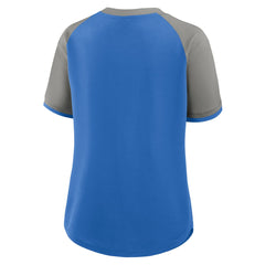 Detroit Lions Women's Height Advantage T-Shirt Blue/Silver | Fanatics