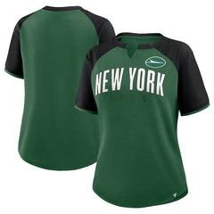 New York Jets Women's Height Advantage T-Shirt Green/Black | Fanatics