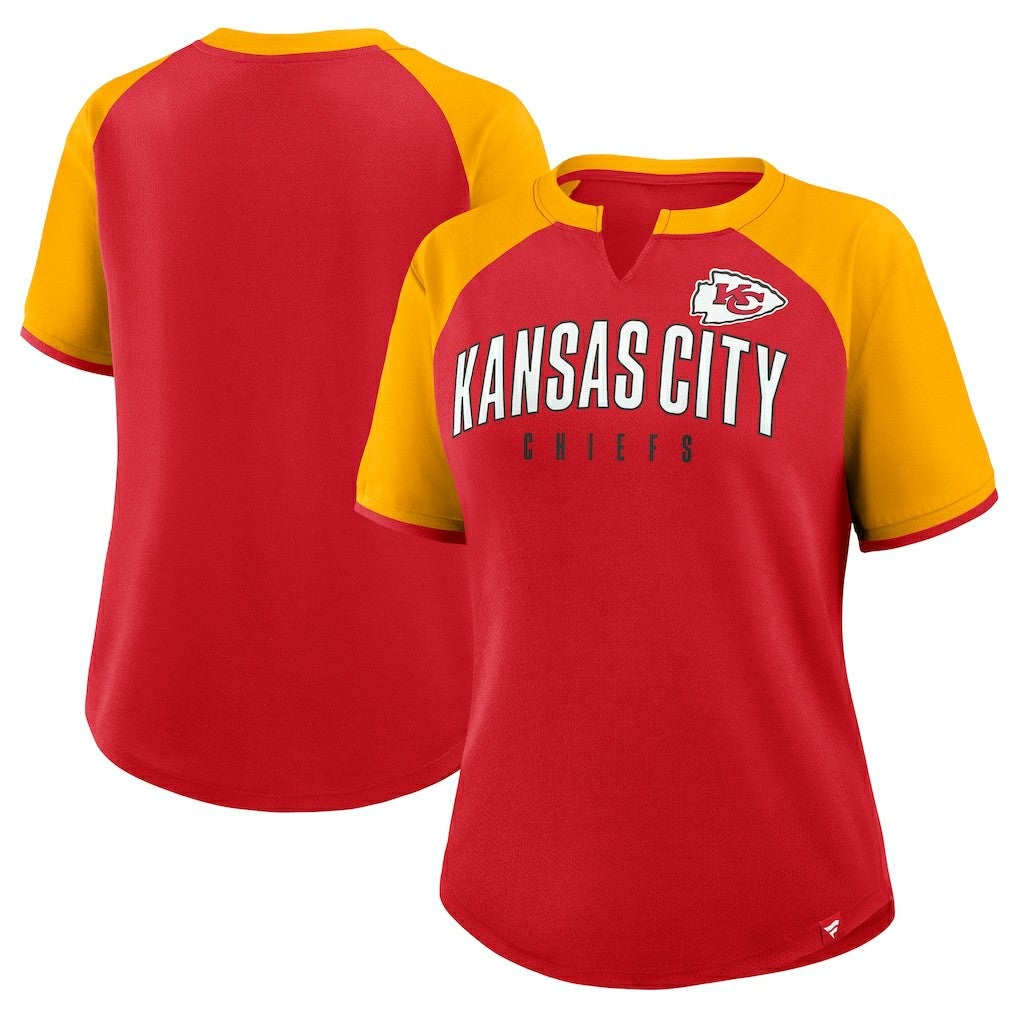 Kansas City Chiefs Women's Height Advantage T-Shirt Red/Gold | Fanatics