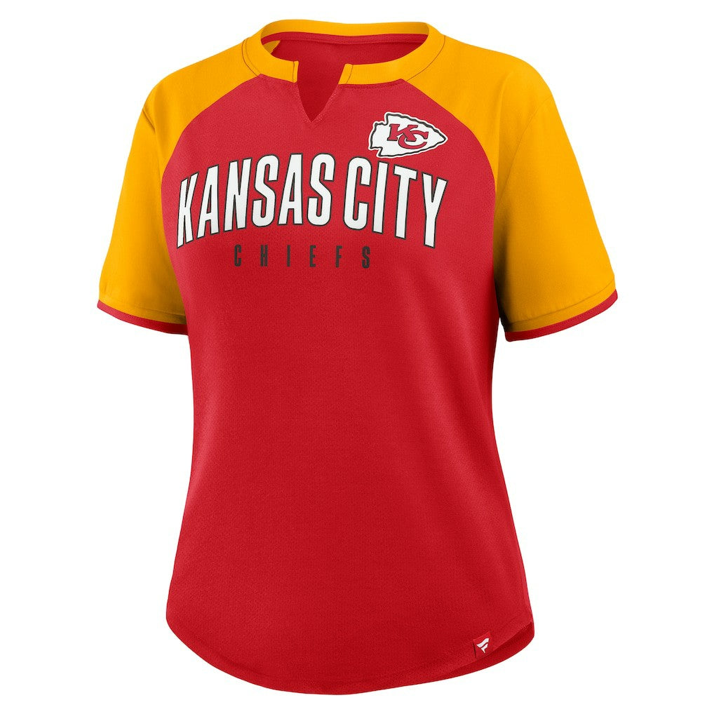 Kansas City Chiefs Women's Height Advantage T-Shirt Red/Gold | Fanatics