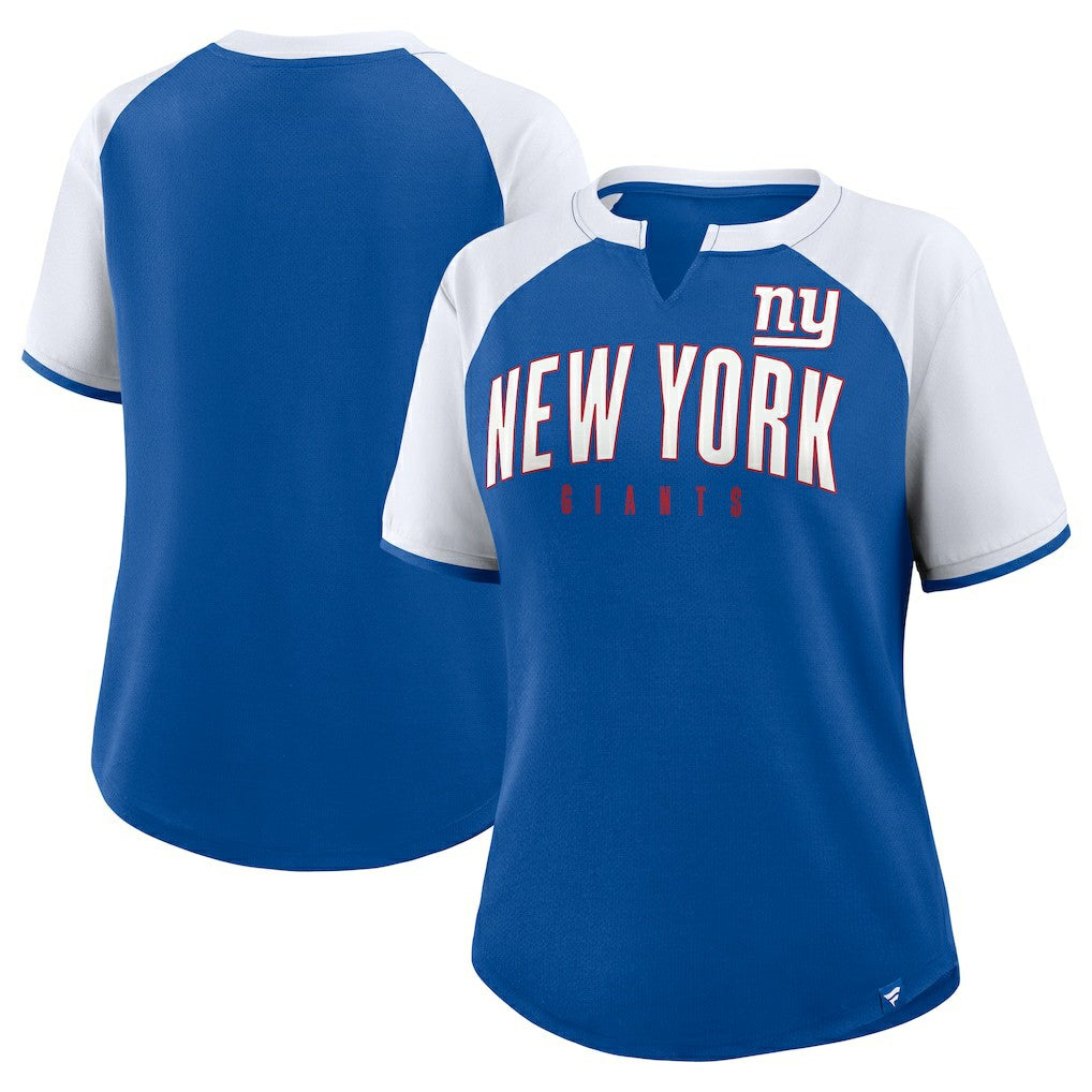 New York Giants Women's Height Advantage T-Shirt Royal/White | Fanatics