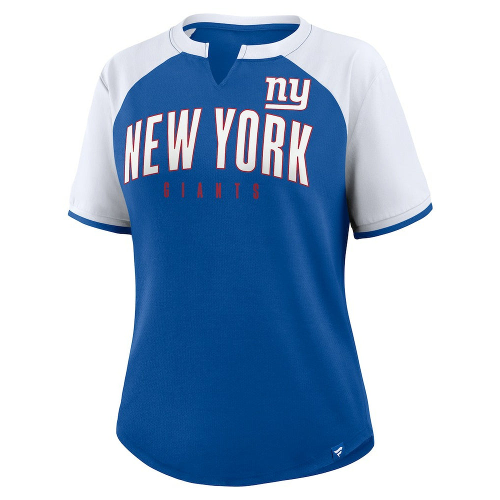 New York Giants Women's Height Advantage T-Shirt Royal/White | Fanatics