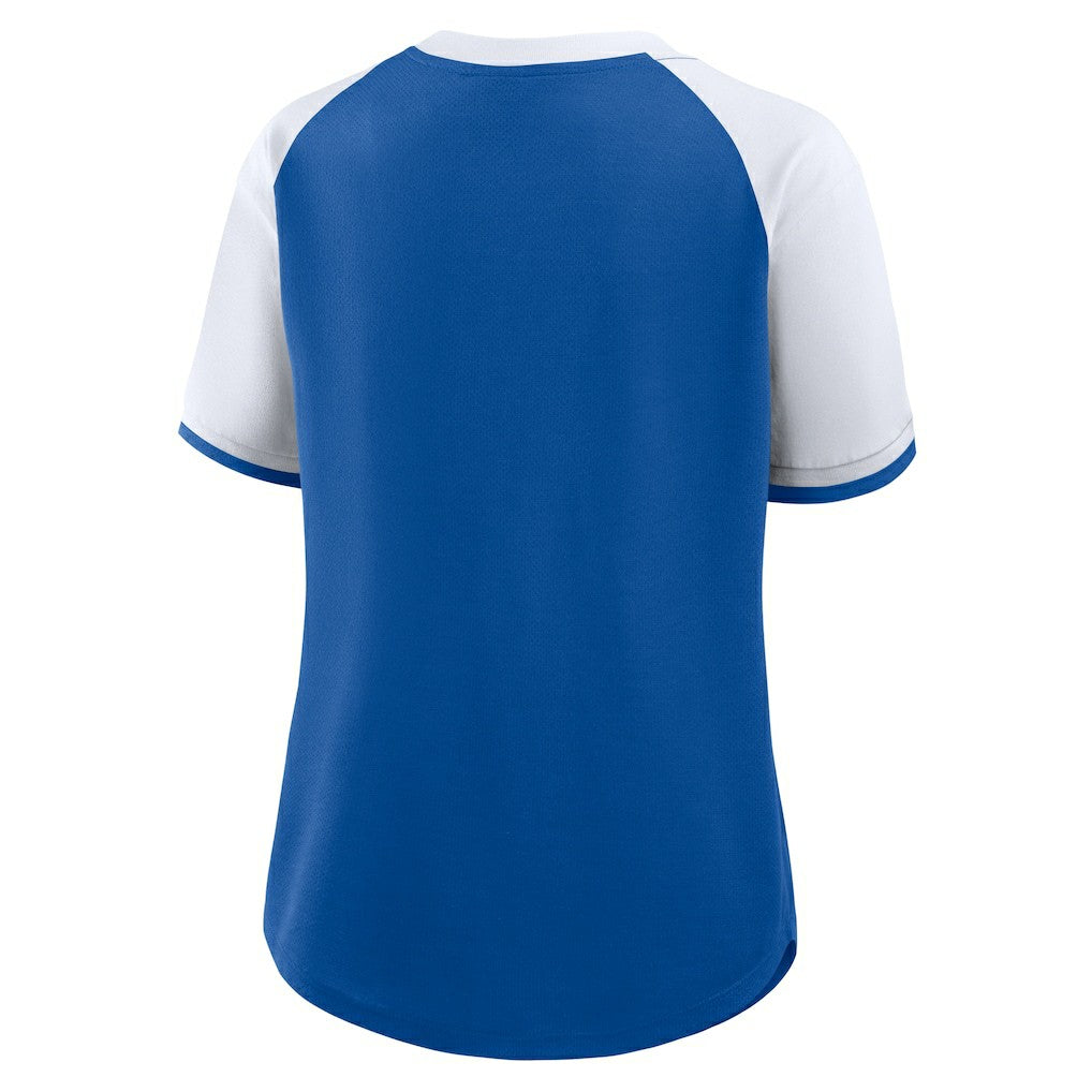 New York Giants Women's Height Advantage T-Shirt Royal/White | Fanatics