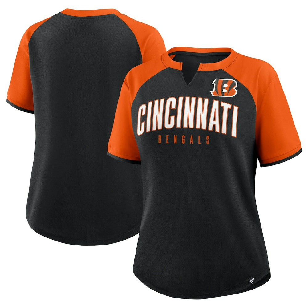 Cincinnati Bengals Women's Height Advantage T-Shirt Black/Orange | Fanatics