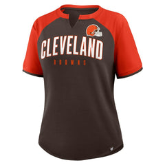 Cleveland Browns Women's Height Advantage T-Shirt Brown/Orange | Fanatics