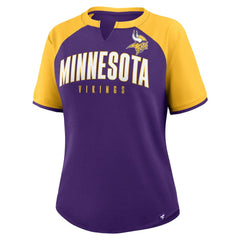 Minnesota Vikings Women's Height Advantage T-Shirt Purple/Gold | Fanatics