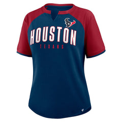 Houston Texans Women's Height Advantage T-Shirt Navy/Red | Fanatics