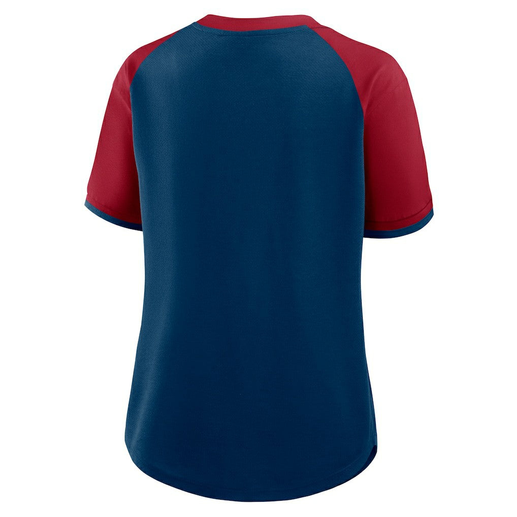 Houston Texans Women's Height Advantage T-Shirt Navy/Red | Fanatics