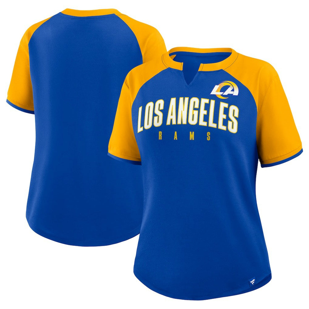 Los Angeles Rams Women's Height Advantage T-Shirt Royal/Gold | Fanatics