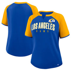 Los Angeles Rams Women's Height Advantage T-Shirt Royal/Gold | Fanatics
