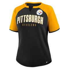 Pittsburgh Steelers Women's Height Advantage T-Shirt Black/Gold | Fanatics