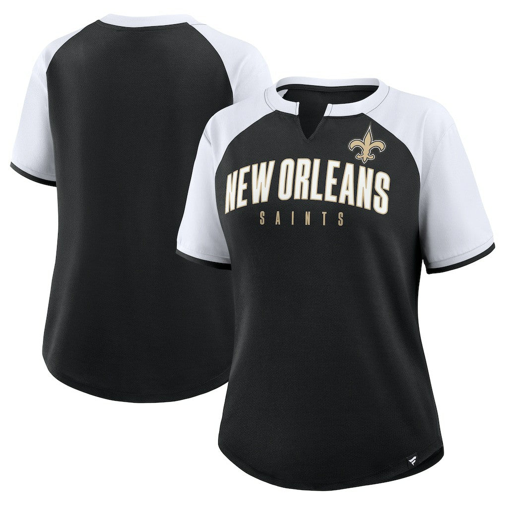 New Orleans Saints Women's Height Advantage T-Shirt Black/White | Fanatics