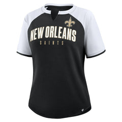 New Orleans Saints Women's Height Advantage T-Shirt Black/White | Fanatics