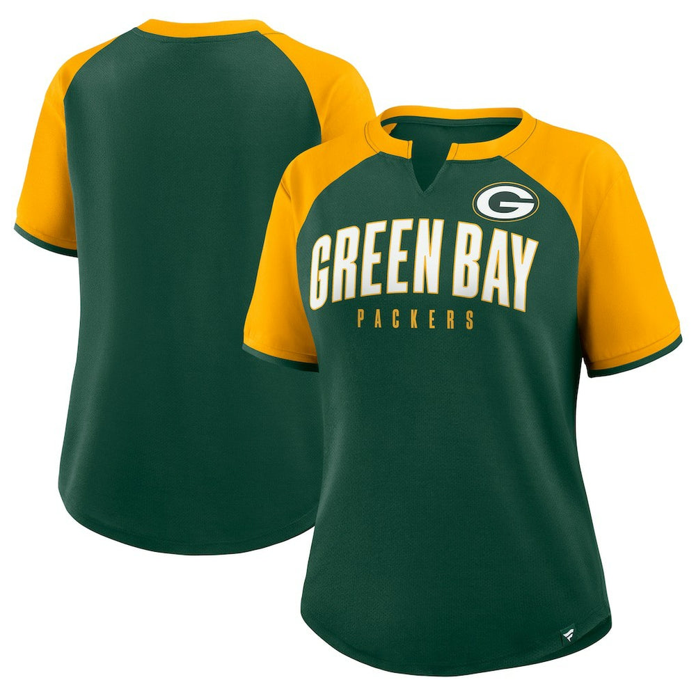 Green Bay Packers Women's Height Advantage T-Shirt Green/Gold | Fanatics