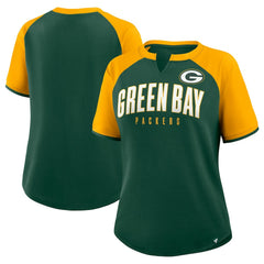 Green Bay Packers Women's Height Advantage T-Shirt Green/Gold | Fanatics