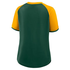 Green Bay Packers Women's Height Advantage T-Shirt Green/Gold | Fanatics
