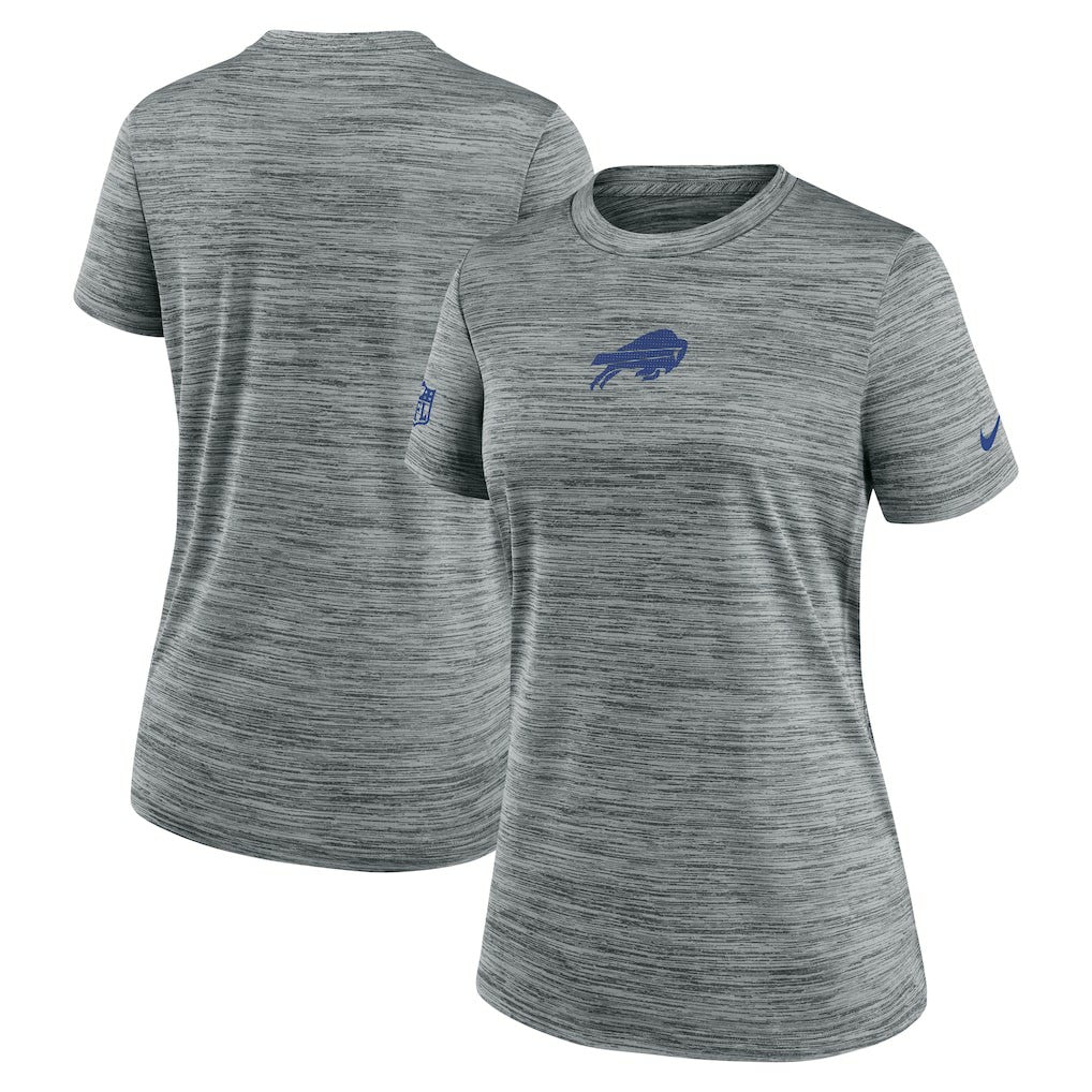 Buffalo Bills Women's Sideline Velocity Dri-FIT T-Shirt Gray | Nike for Sale