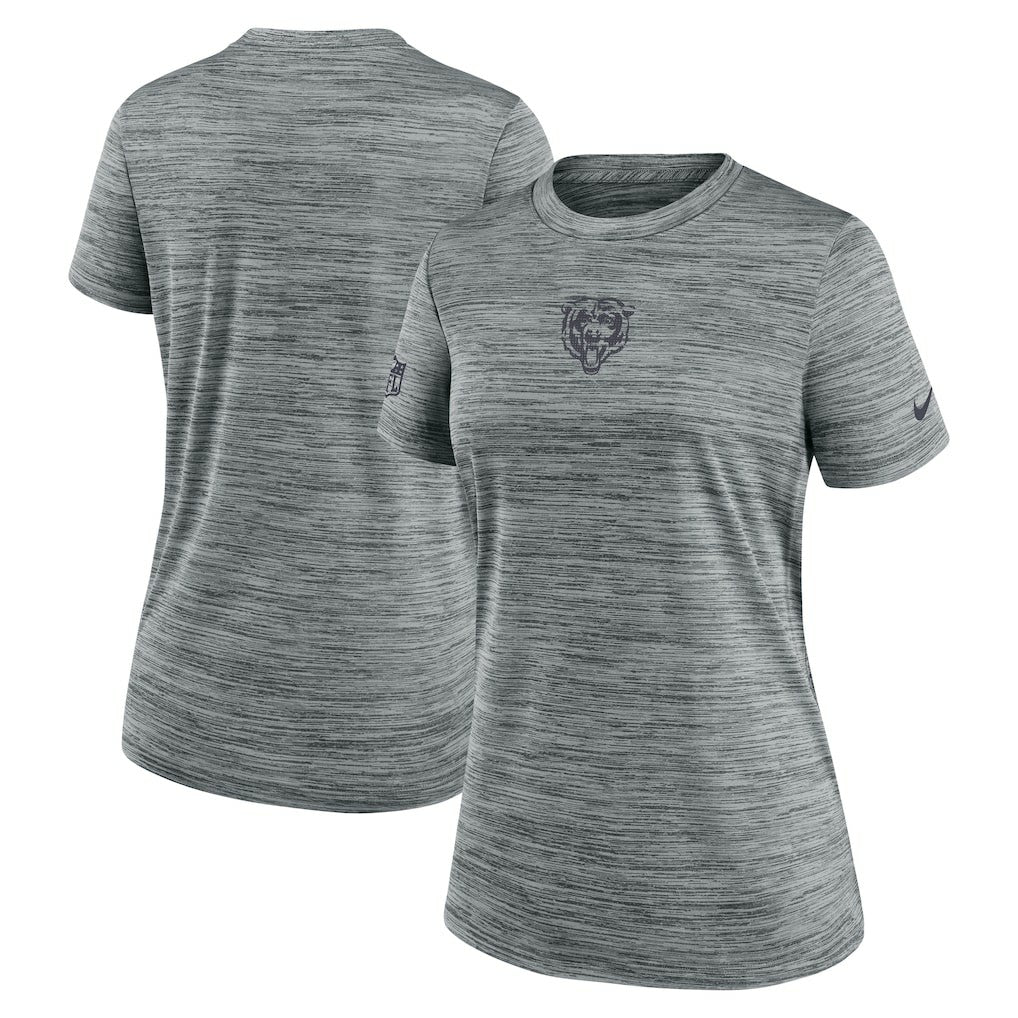 Chicago Bears Women's Sideline Velocity Dri-FIT T-Shirt Gray | Nike for Sale