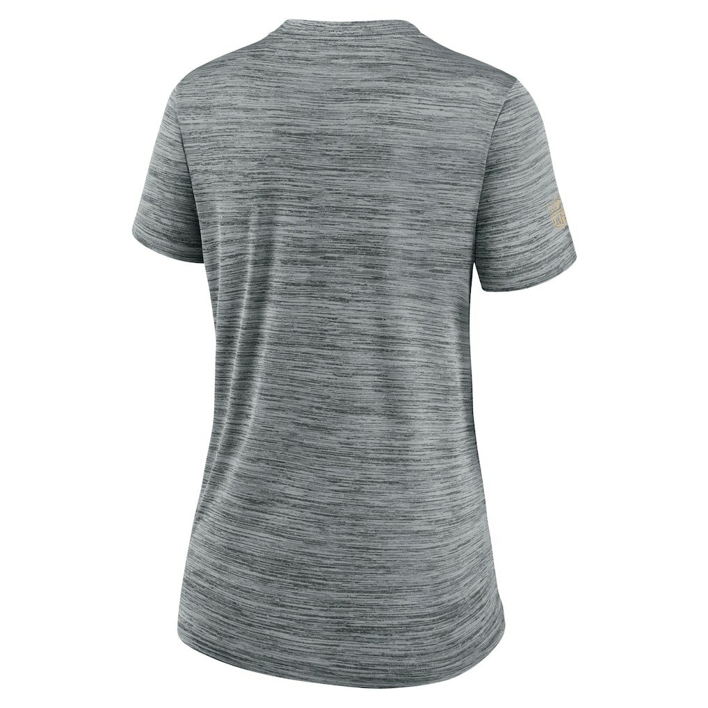 New Orleans Saints Women's Sideline Velocity Dri-FIT T-Shirt Gray | Nike for Sale