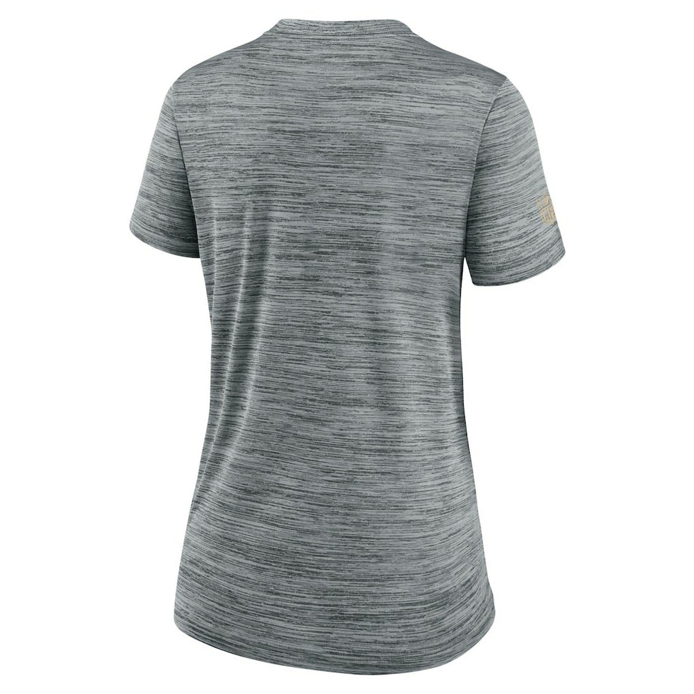 New Orleans Saints Women's Sideline Velocity Dri-FIT T-Shirt Gray | Nike for Sale