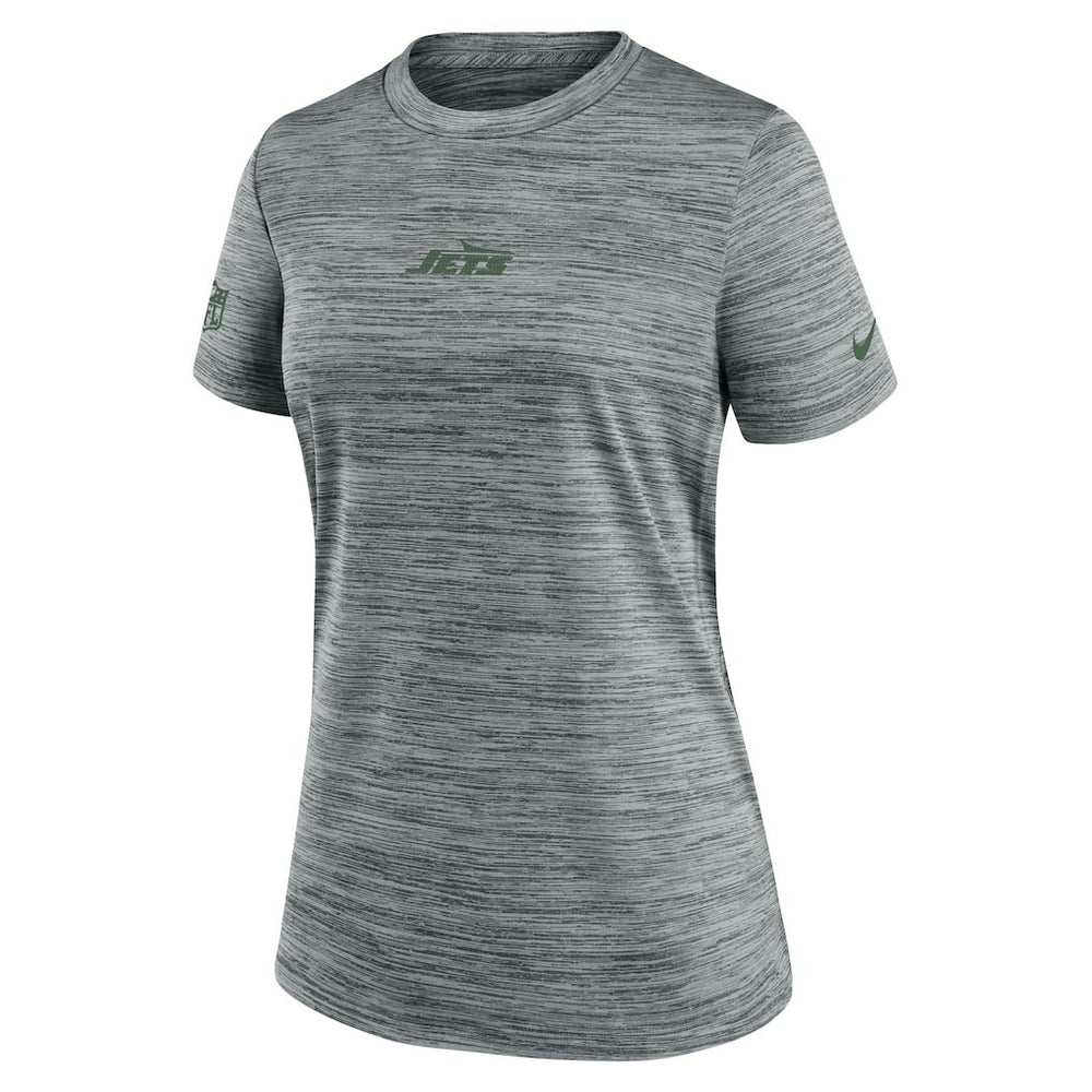 New York Jets Women's Sideline Velocity Dri-FIT T-Shirt Gray | Nike for Sale