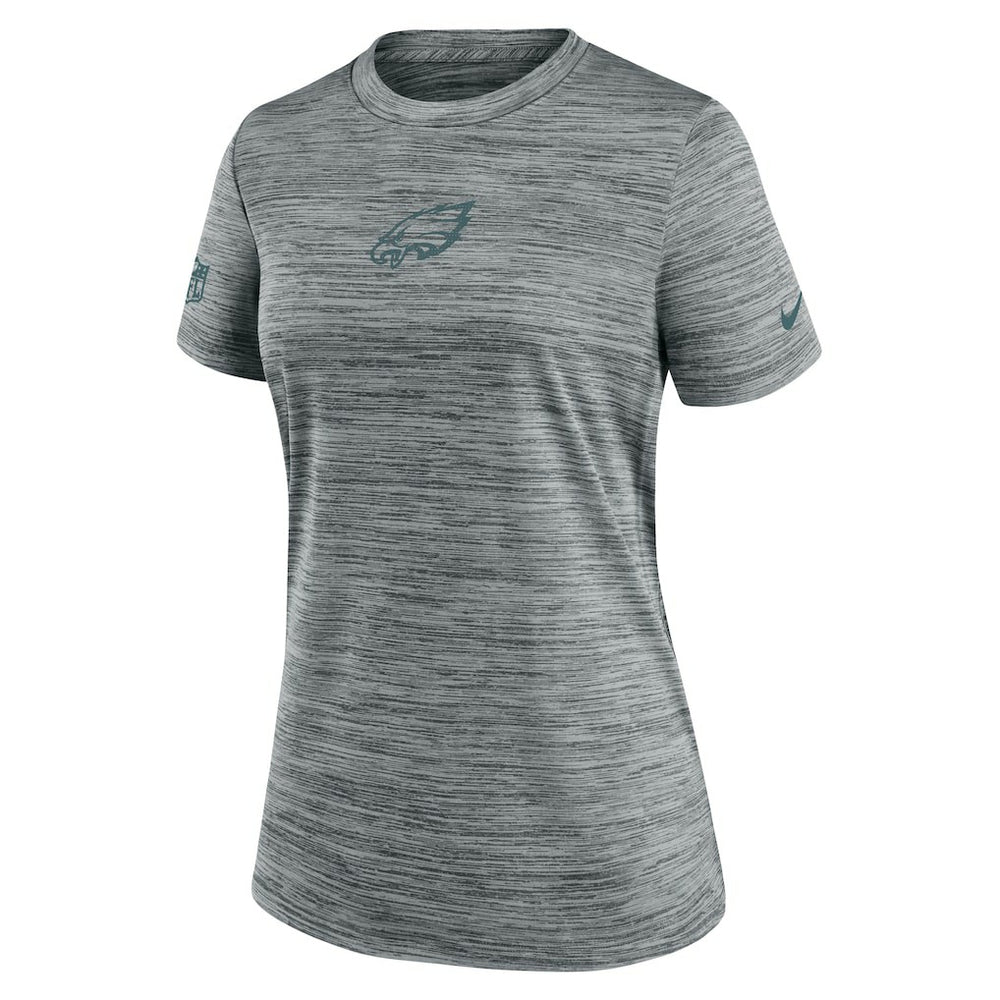 Philadelphia Eagles Women's Sideline Velocity Dri-FIT T-Shirt Gray | Nike for Sale