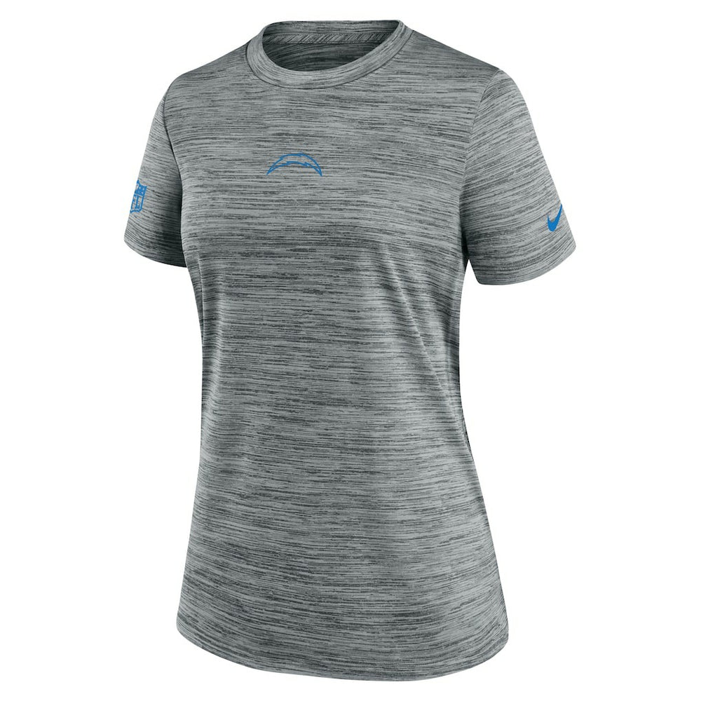 Los Angeles Chargers Women's Sideline Velocity Dri-FIT T-Shirt Gray | Nike for Sale