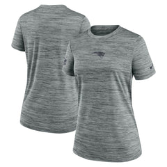 New England Patriots Women's Sideline Velocity Dri-FIT T-Shirt Gray | Nike for Sale