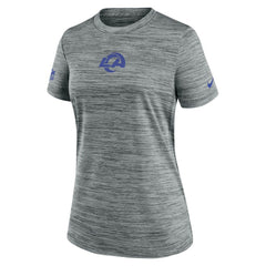 Los Angeles Rams Women's Sideline Velocity Dri-FIT T-Shirt Gray | Nike for Sale