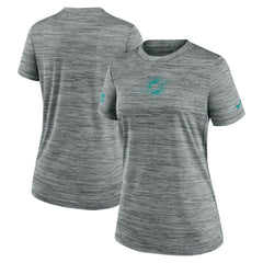 Miami Dolphins Women's Sideline Velocity Dri-FIT T-Shirt Gray | Nike for Sale