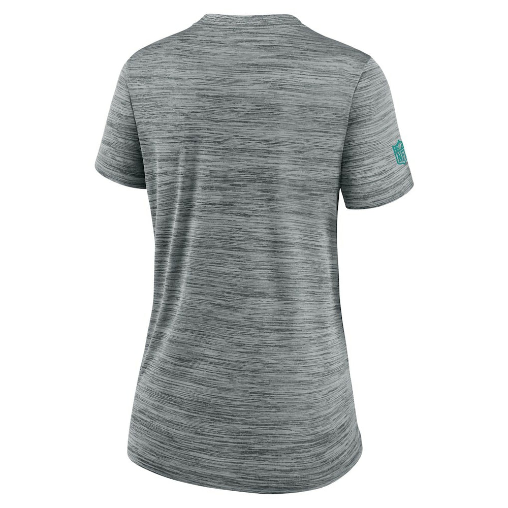 Miami Dolphins Women's Sideline Velocity Dri-FIT T-Shirt Gray | Nike for Sale