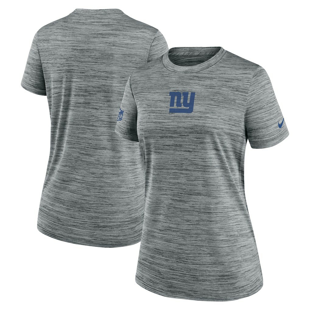 New York Giants Women's Sideline Velocity Dri-FIT T-Shirt Gray | Nike for Sale