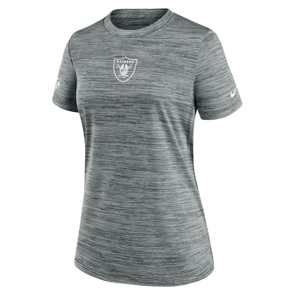 Las Vegas Raiders Women's Sideline Velocity Dri-FIT T-Shirt Gray | Nike for Sale