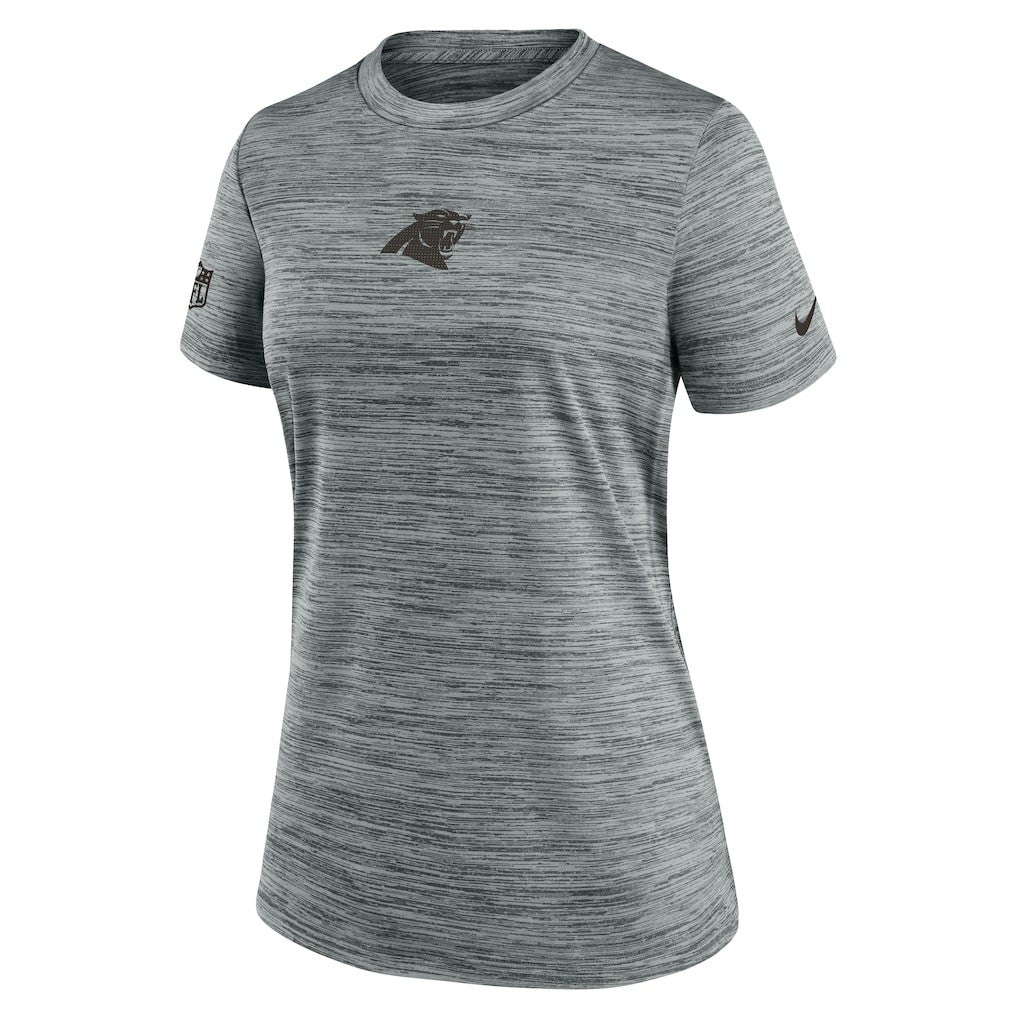 Carolina Panthers Women's Sideline Velocity Dri-FIT T-Shirt Gray | Nike for Sale