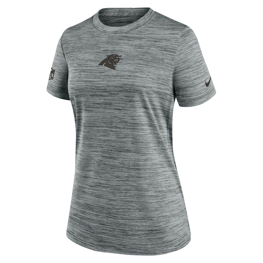 Carolina Panthers Women's Sideline Velocity Dri-FIT T-Shirt Gray | Nike for Sale
