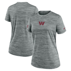 Washington Commanders Women's Sideline Velocity Dri-FIT T-Shirt Gray | Nike for Sale