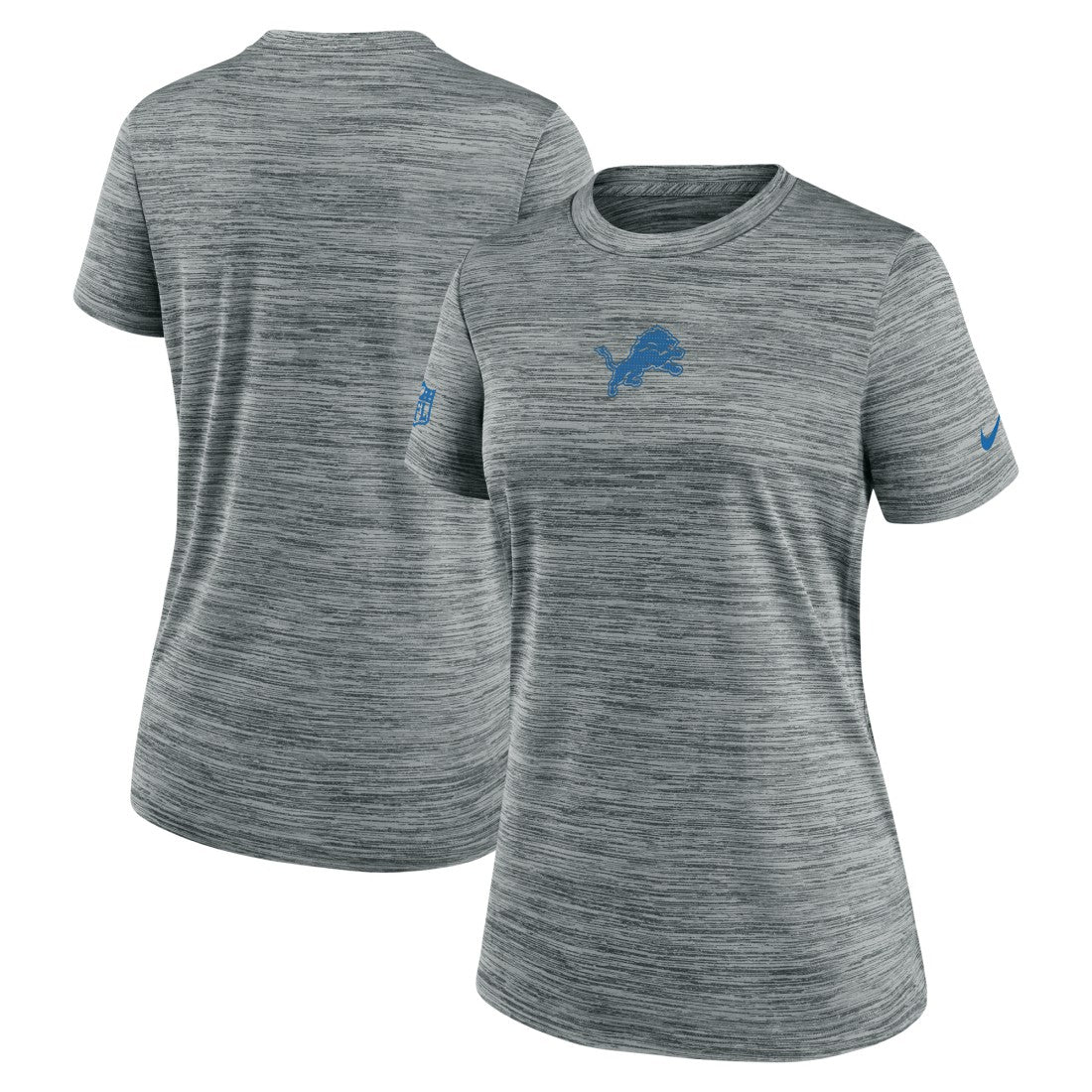 Detroit Lions Women's Sideline Velocity Dri-FIT T-Shirt Gray | Nike for Sale