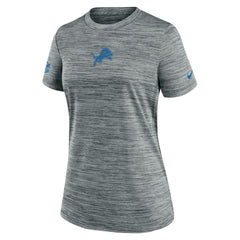 Detroit Lions Women's Sideline Velocity Dri-FIT T-Shirt Gray | Nike for Sale