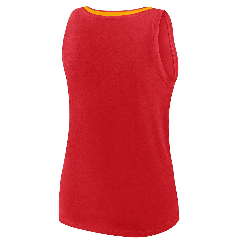 Kansas City Chiefs Logo Athletic Women's Stellar Win V-Neck Tank Top Red | NFL