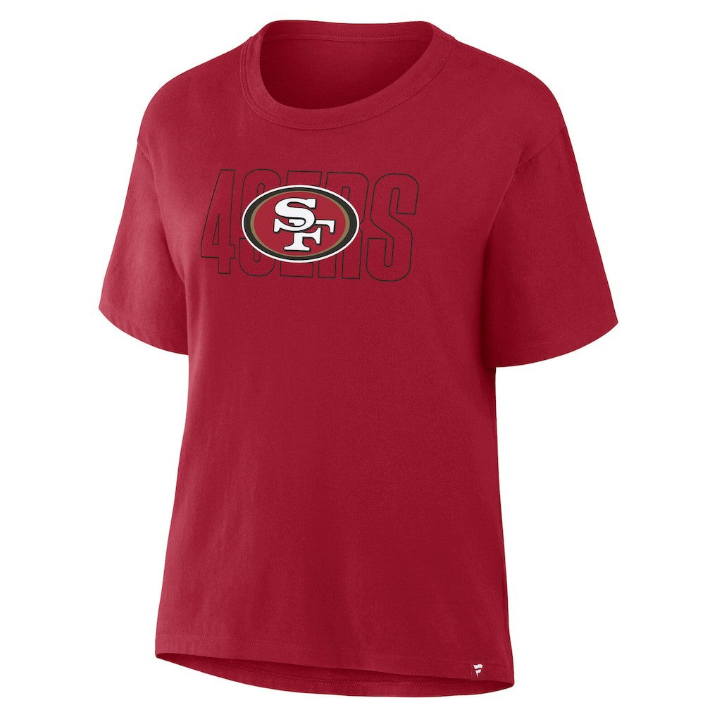 San Francisco 49ers Women's Line Em Up T-Shirt Scarlet | Fanatics