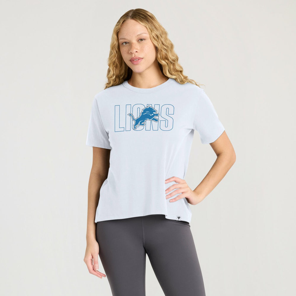 Detroit Lions Women's Line Em Up T-Shirt Ash | Fanatics