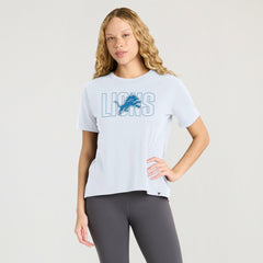 Detroit Lions Women's Line Em Up T-Shirt Ash | Fanatics