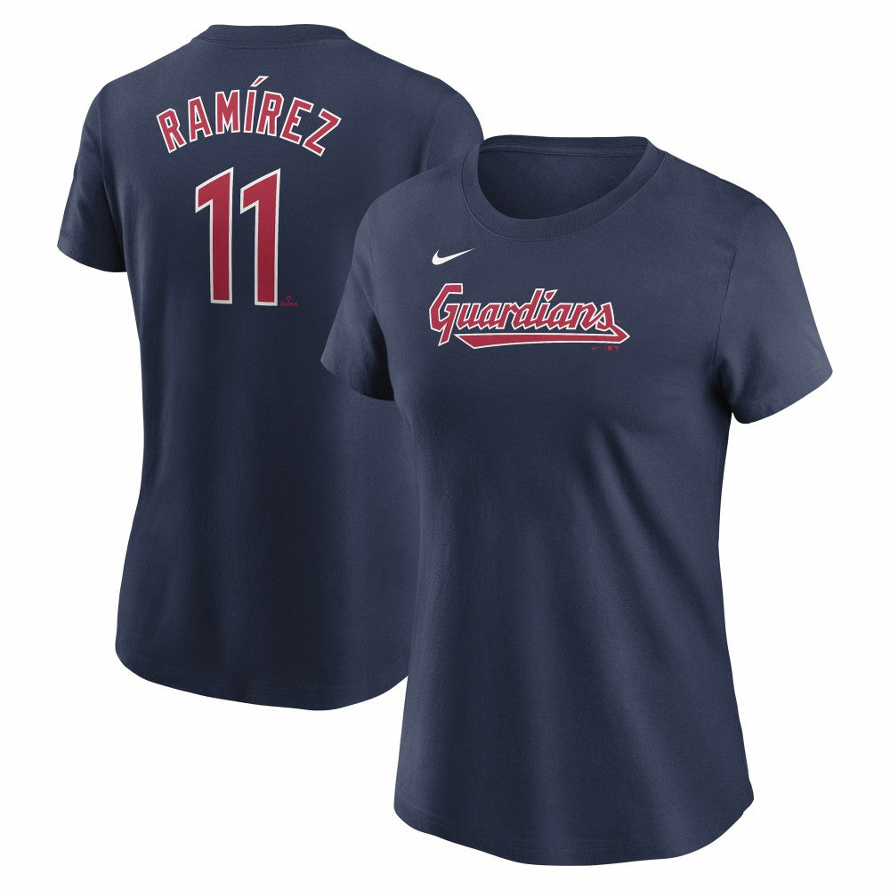 José Ramírez Cleveland Guardians Nike Women's Cooperstown Collection Fuse Name & Number T-Shirt - MLB