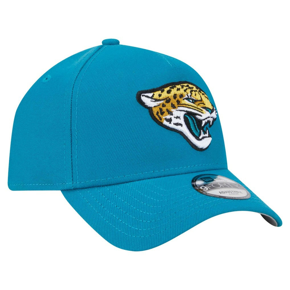 Jacksonville Jaguars New Era A-Frame 9FORTY Adjustable Hat Teal | NFL