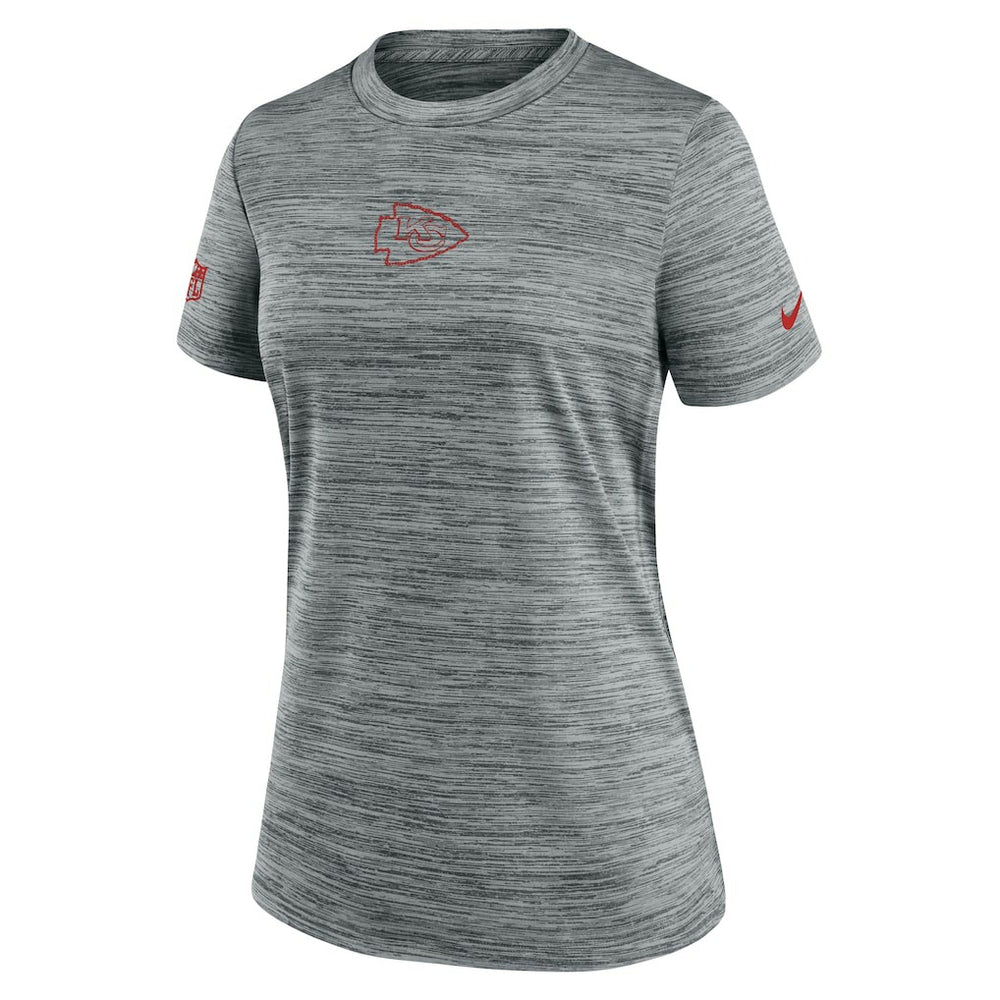 Kansas City Chiefs Women's Sideline Velocity Dri-FIT T-Shirt Gray | Nike for Sale