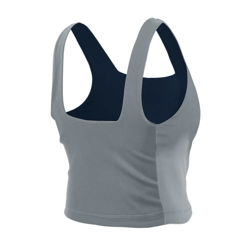 Dallas Cowboys New Era Women's Reversible Cropped Sport Classics Tank Top Navy/Gray | NFL