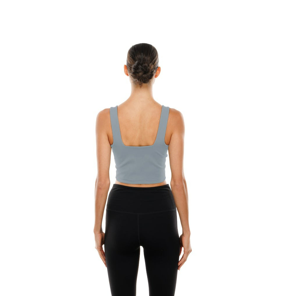 Dallas Cowboys New Era Women's Reversible Cropped Sport Classics Tank Top Navy/Gray | NFL