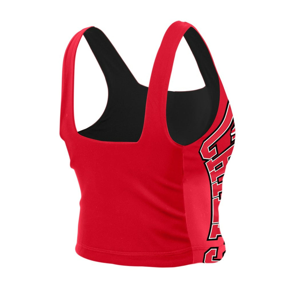 Kansas City Chiefs New Era Women's Reversible Cropped Sport Classics Tank Top Red/Black | NFL