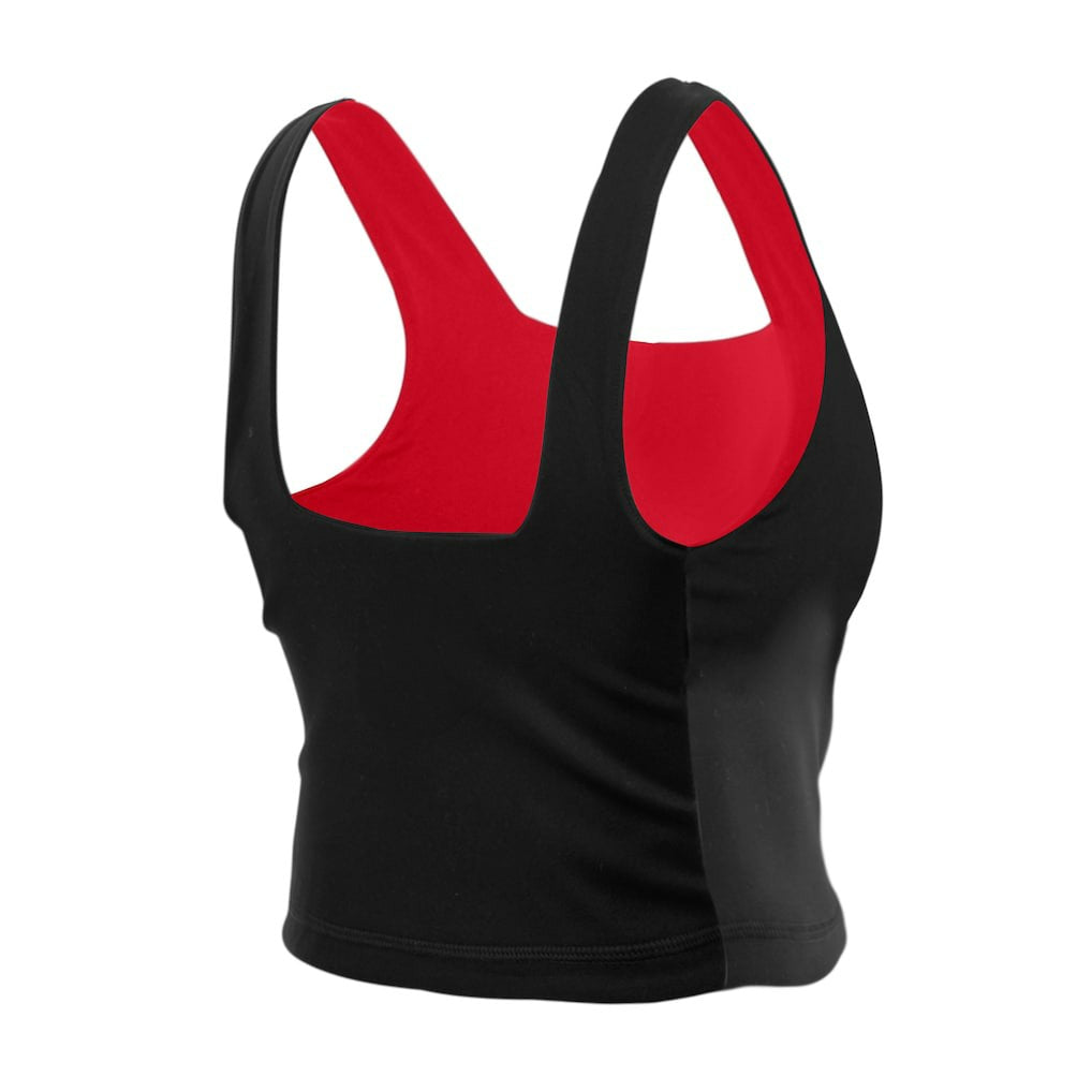Kansas City Chiefs New Era Women's Reversible Cropped Sport Classics Tank Top Red/Black | NFL