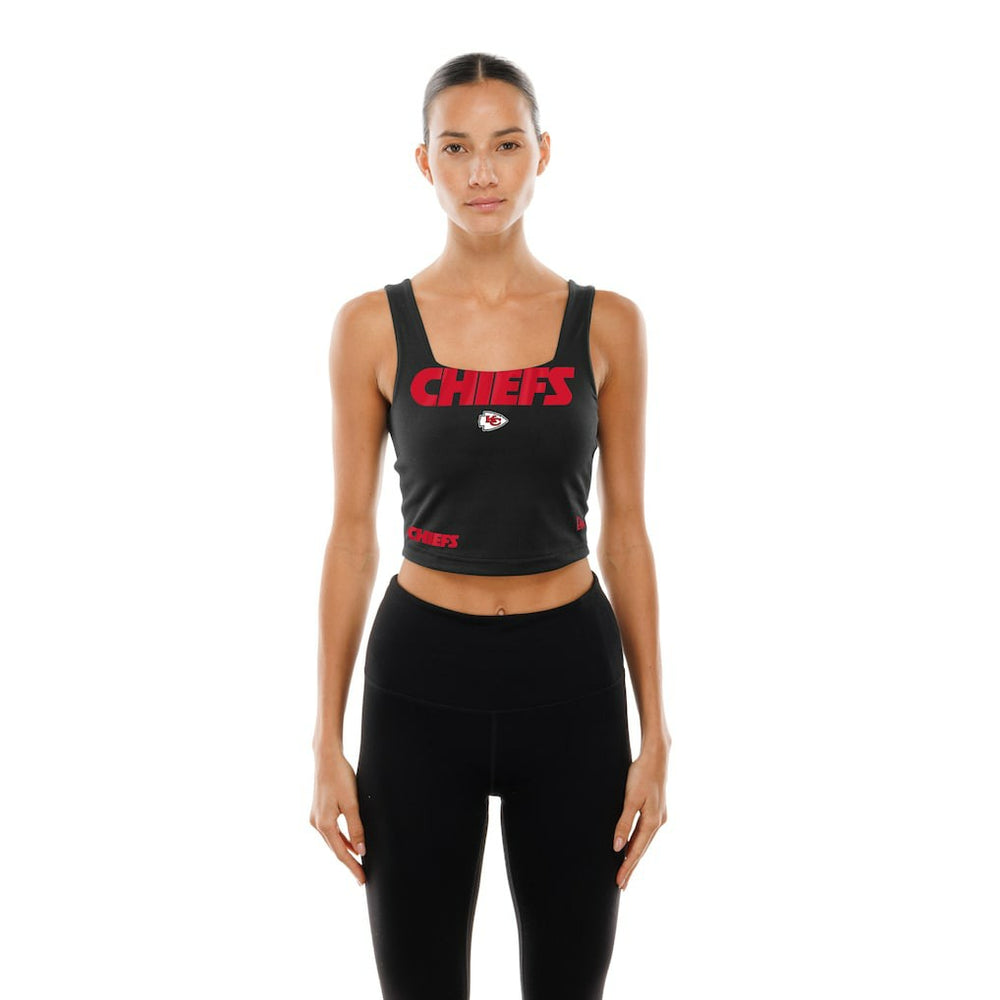 Kansas City Chiefs New Era Women's Reversible Cropped Sport Classics Tank Top Red/Black | NFL